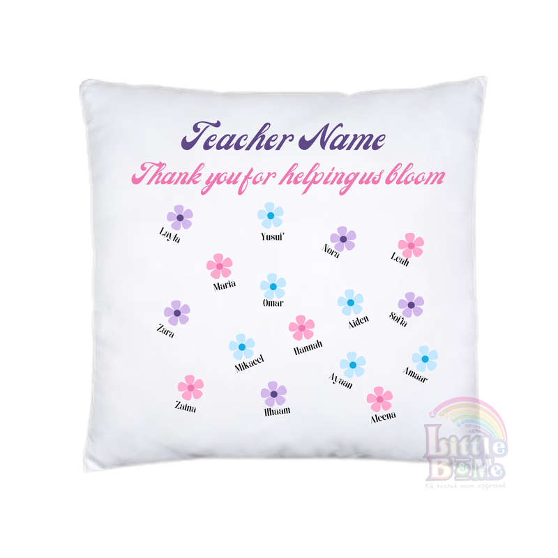 Personalized Class Flower Cushion