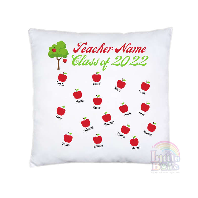 Personalized Class Apples Cushion