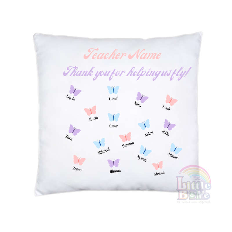 Personalized Class Butterfly Cushion
