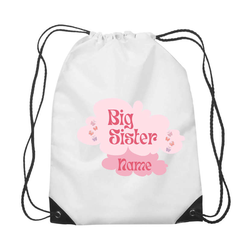 Personalized Big Sister Drawstring Bag
