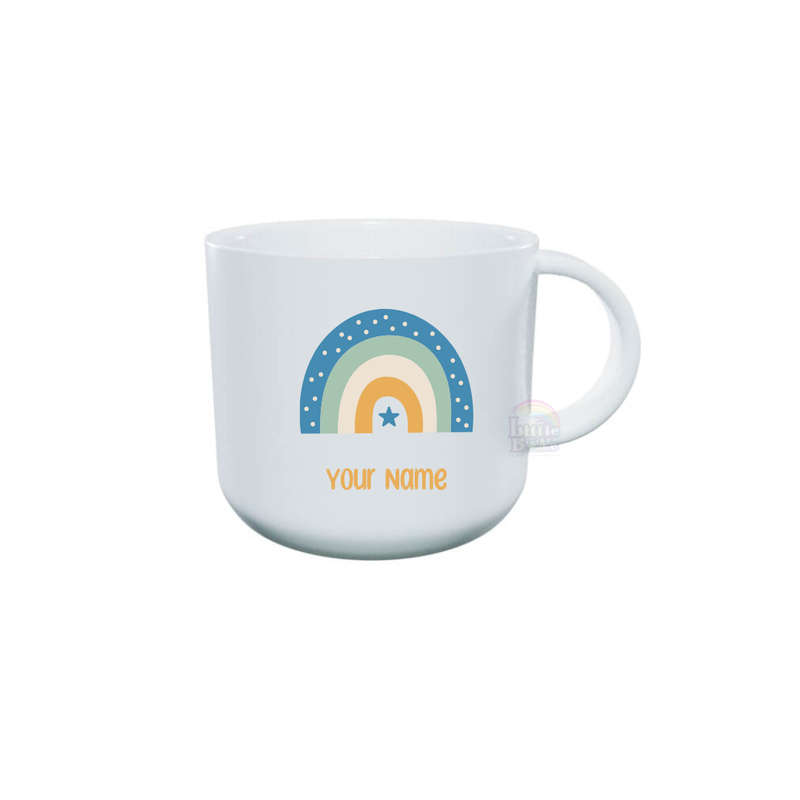 Personalized Toddler Mug - Blue Rainbow