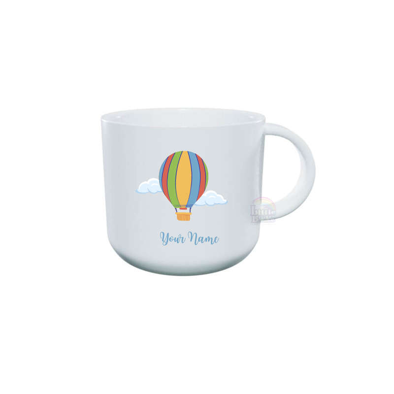 Personalized Toddler Mug - Hot Air Balloon Blue