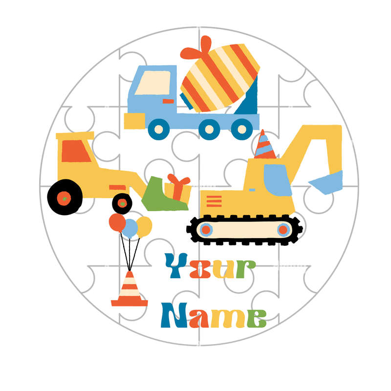 Personalized Mini 16 Piece Party Truck Puzzle