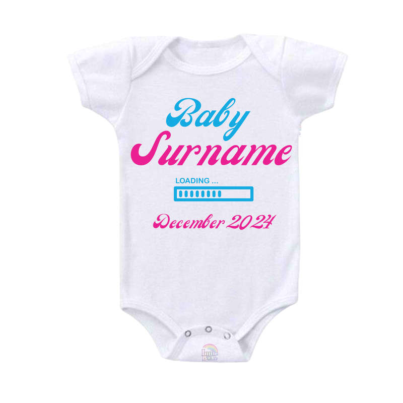 Personalized Pink and Blue Baby Announcement