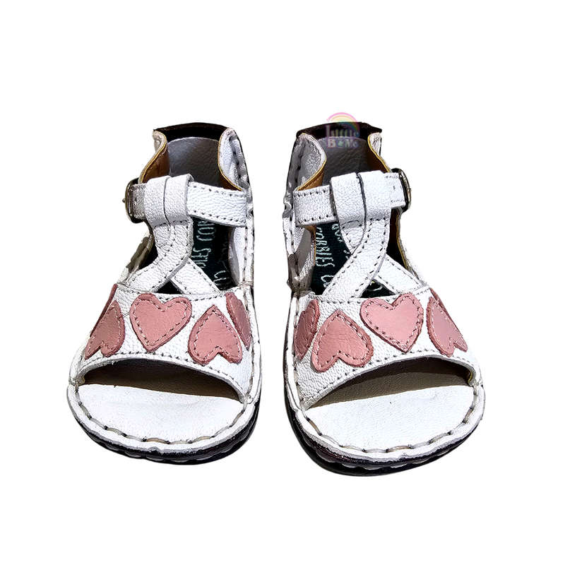 Cobbles - White and Pink Hearts (Size 3)
