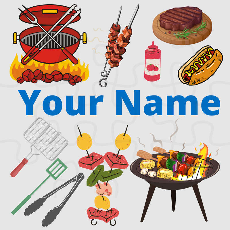 Personalized Wooden 12 Piece Braai Puzzle Square
