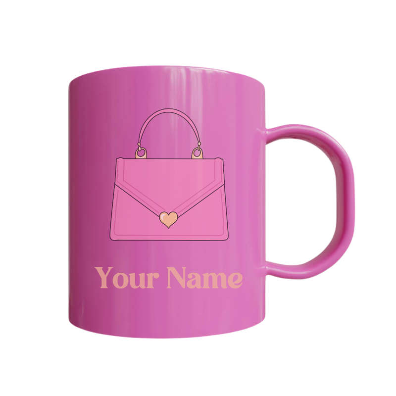 Personalized Plastic Mug -  Handbag