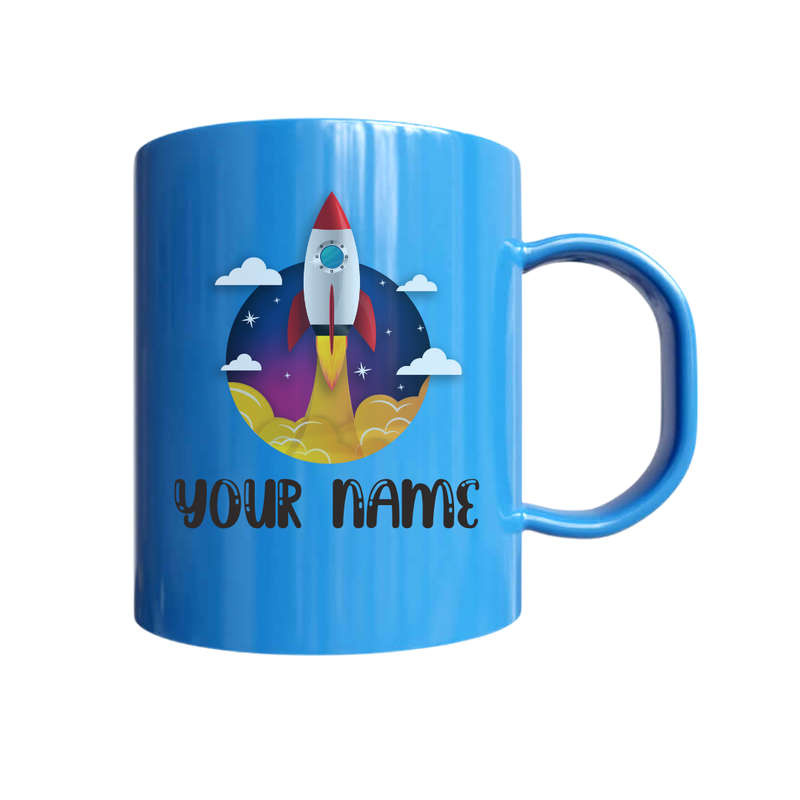 Personalized Plastic Mug -  Rocket
