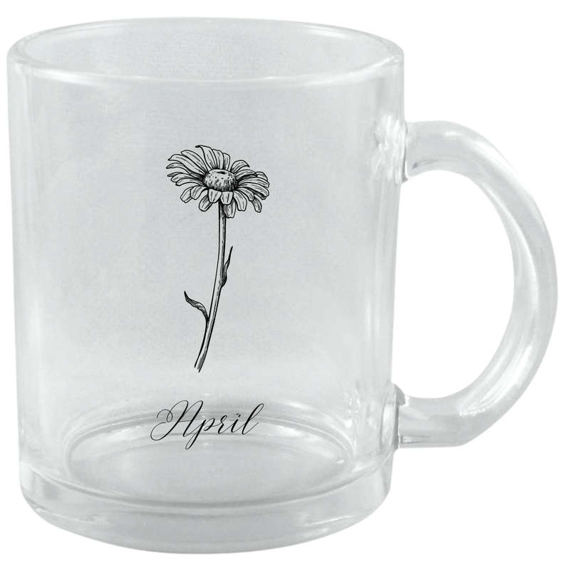 Personalized Clear Birth Month Mugs