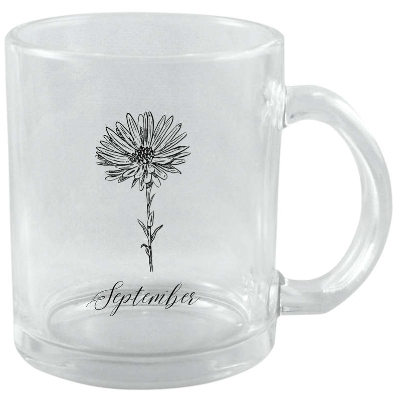 Personalized Clear Birth Month Mugs