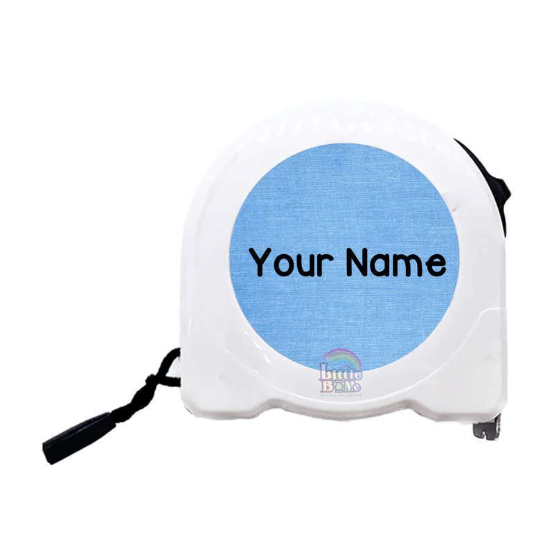 Personalized Tape Measure - Blue Jute