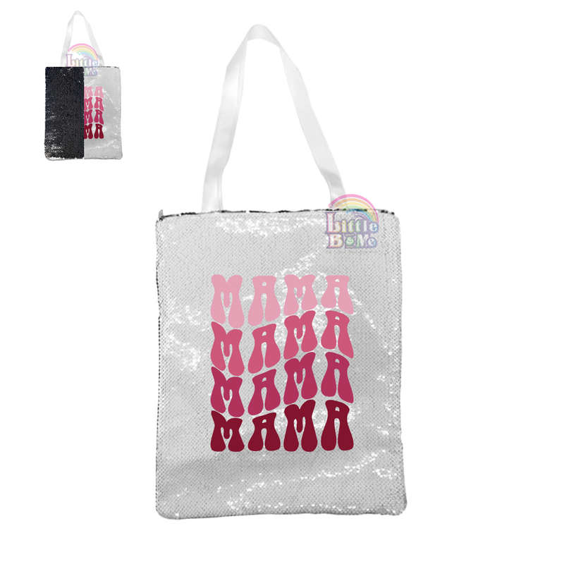 Personalized Sequin Tote Bag- Mama