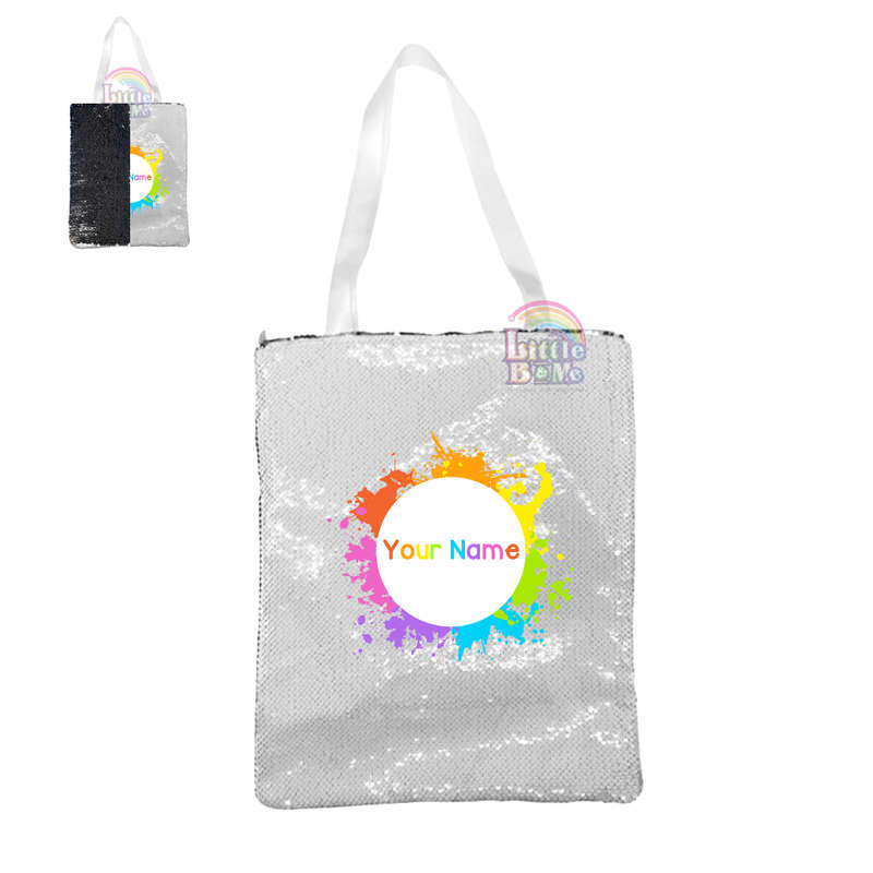 Personalized Sequin Tote Bag- Paint