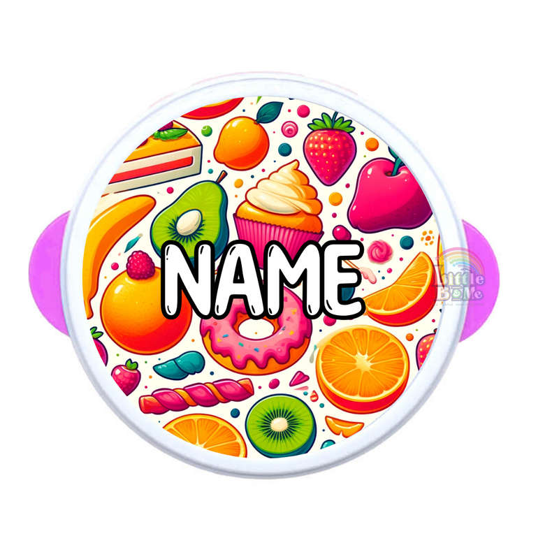 Personalized Round Lunch Box - Fruit