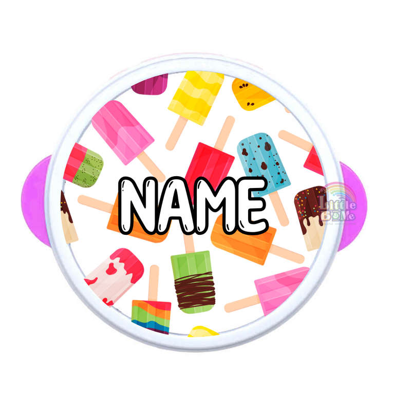 Personalized Round Lunch Box - Ice Cream