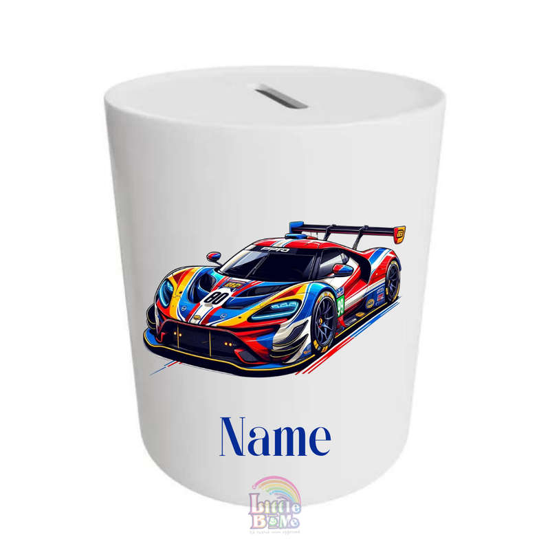 Personalized Money Box - Race Car