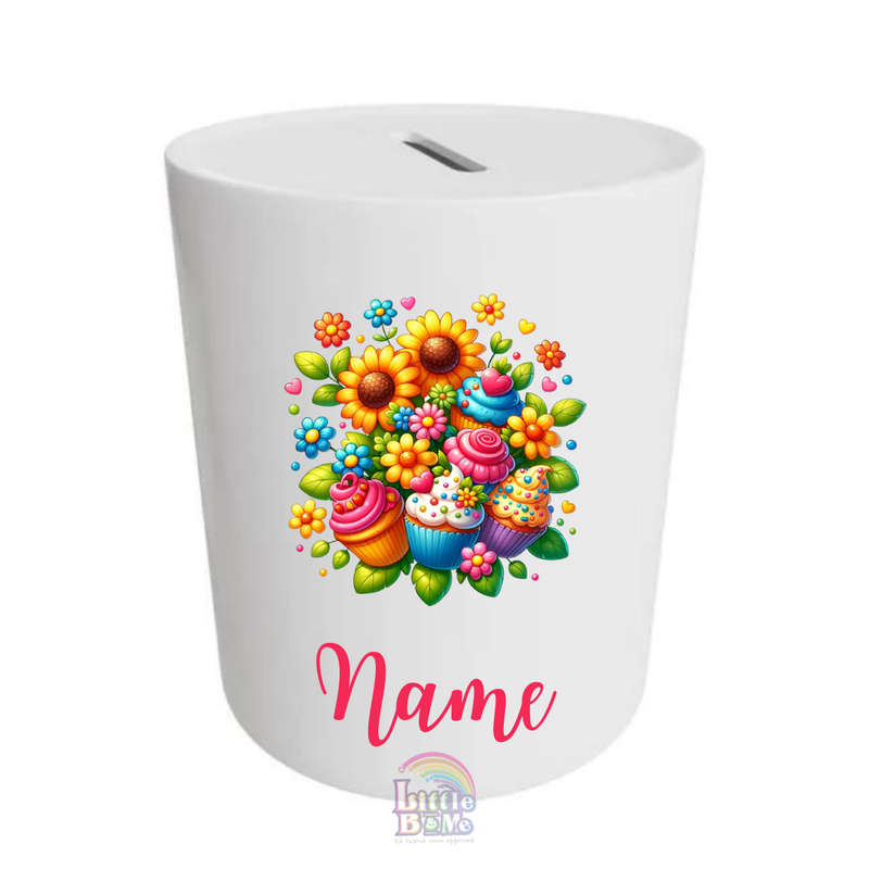Personalized Money Box - Floral