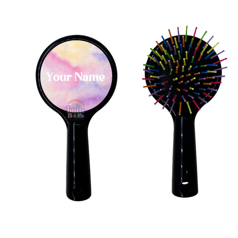 Personalized Hairbrush - Pastel Clouds