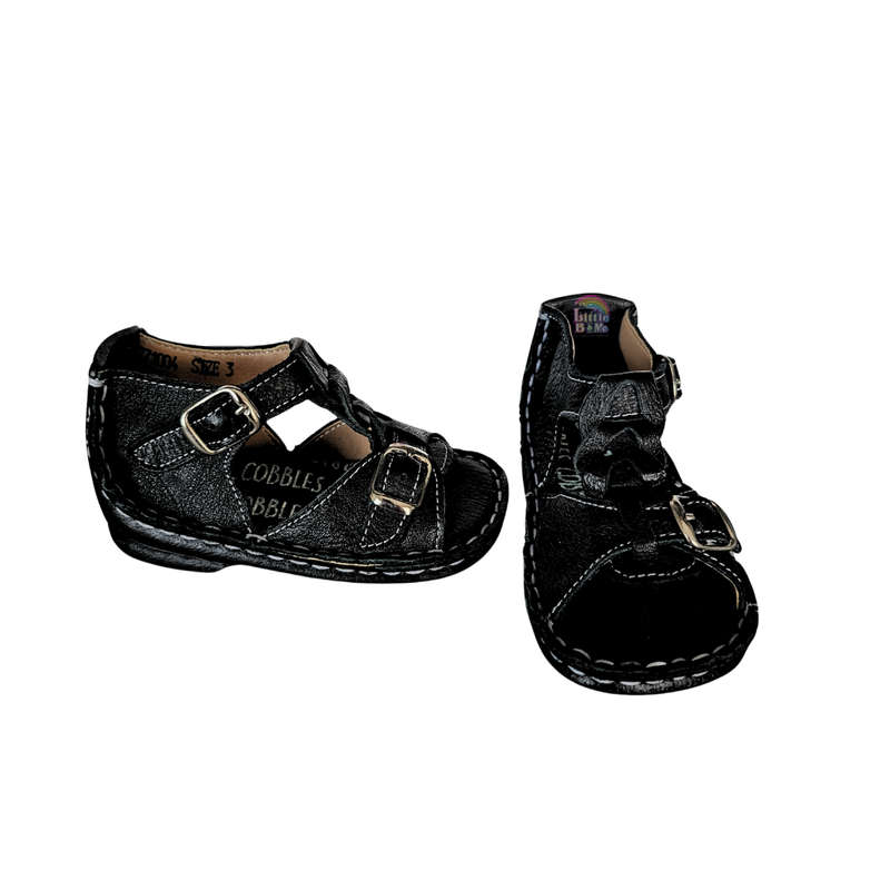 Cobbles - Black Sandal (2,3)