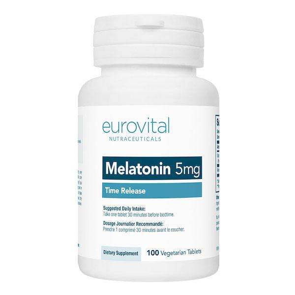 EuroVital Melatonin (Time Release) 5mg - 100 Vegetarian Capsules