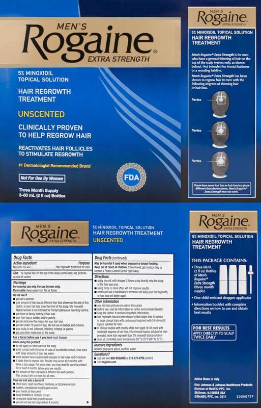Rogaine Extra Strength 5% Minoxidil Treatment for Men (3 Month Supply)