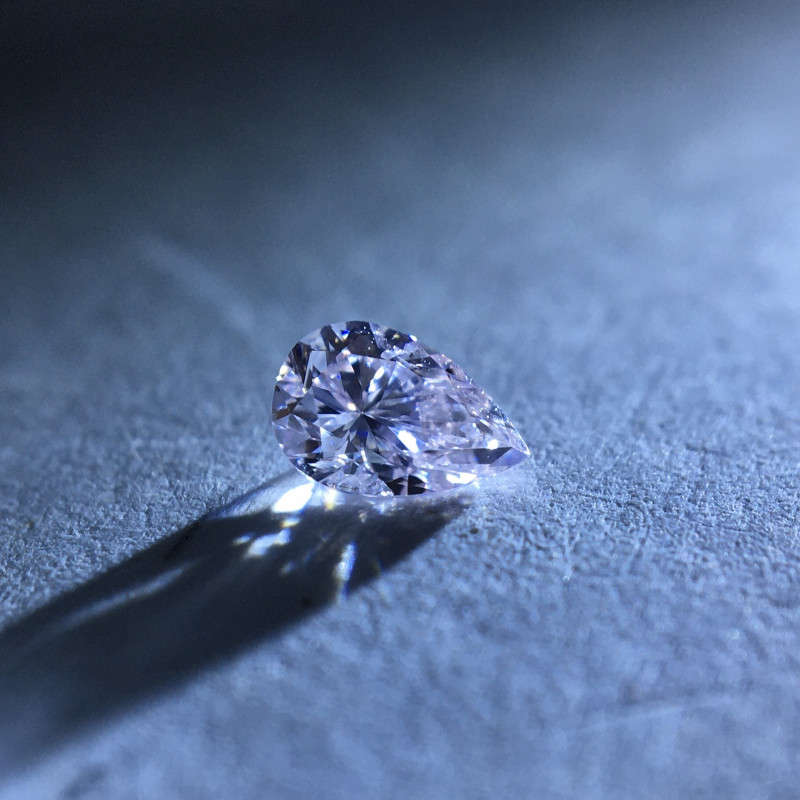 0.18 Light Pink Pear GIA Certified Natural Loose Diamond