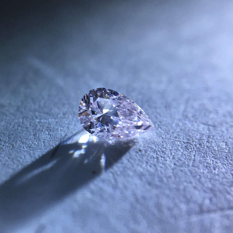 0.18 Light Pink Pear GIA Certified Natural Loose Diamond