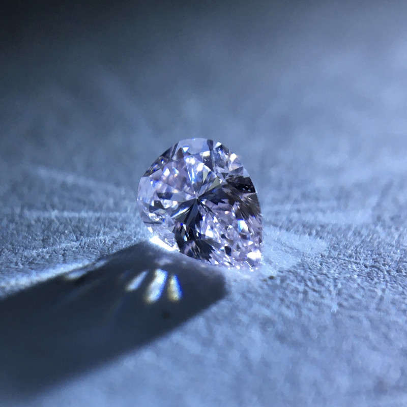 0.18 Light Pink Pear GIA Certified Natural Loose Diamond