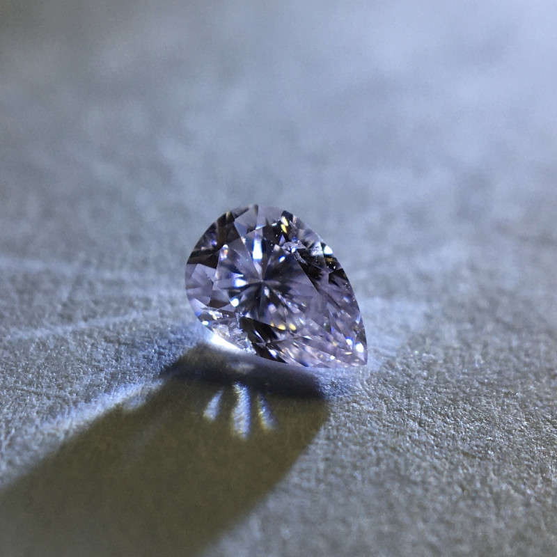 0.18 Light Pink Pear GIA Certified Natural Loose Diamond