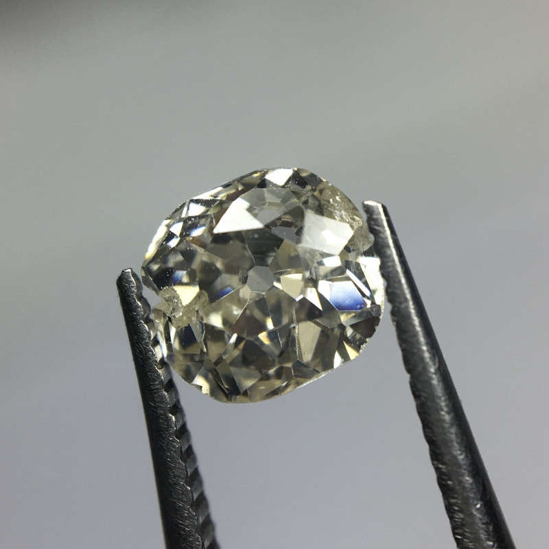 0.57 GIA N,Very Light Brown I2 Old Mine Brilliant Diamond