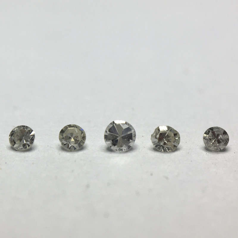 0.05ct Green & Grey Single Cut Round Diamond