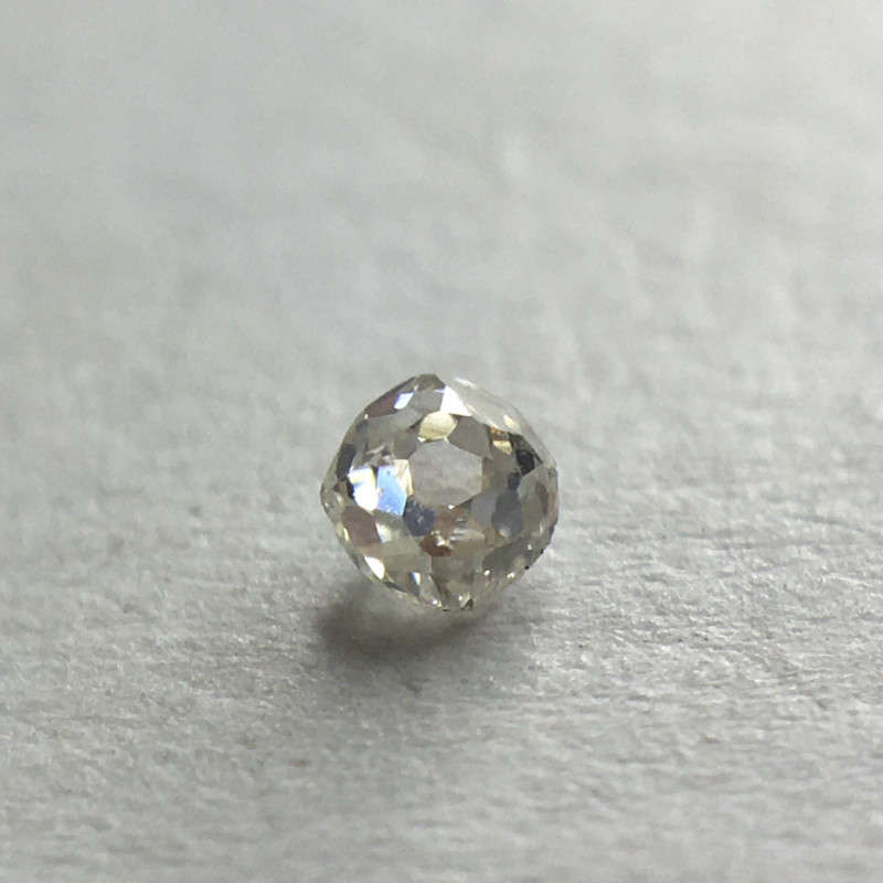 0.05 ct Antique Light Grey Three Fold Cut Round Diamond