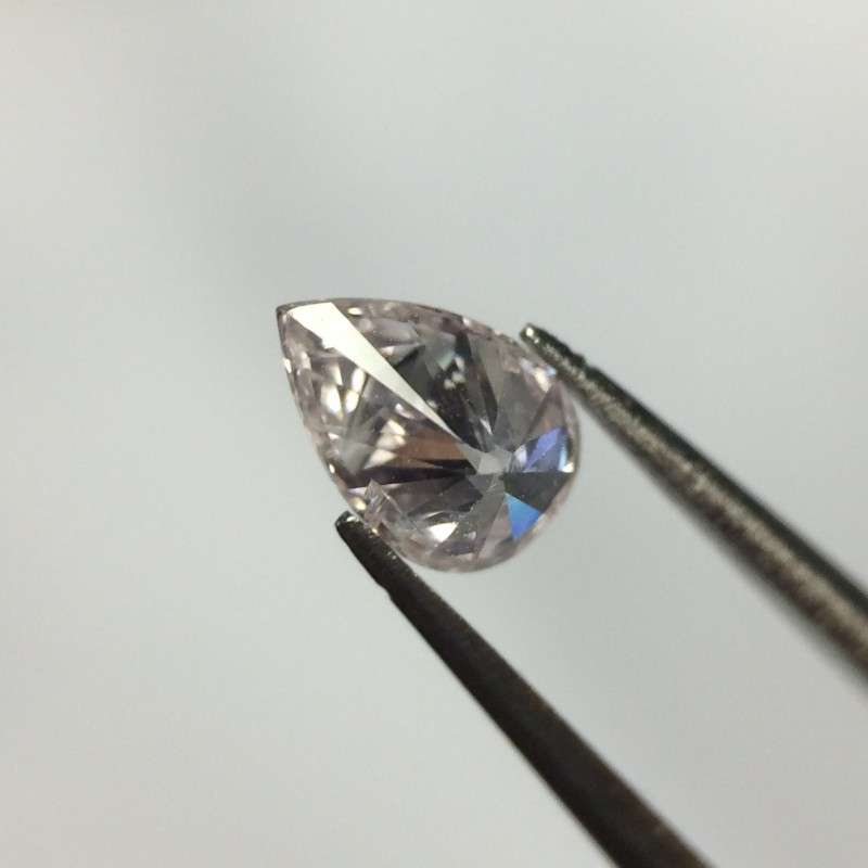 0.18 Light Pink Pear GIA Certified Natural Loose Diamond