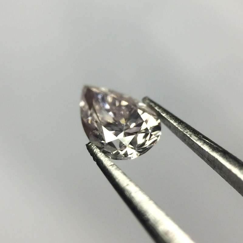 0.18 Light Pink Pear GIA Certified Natural Loose Diamond