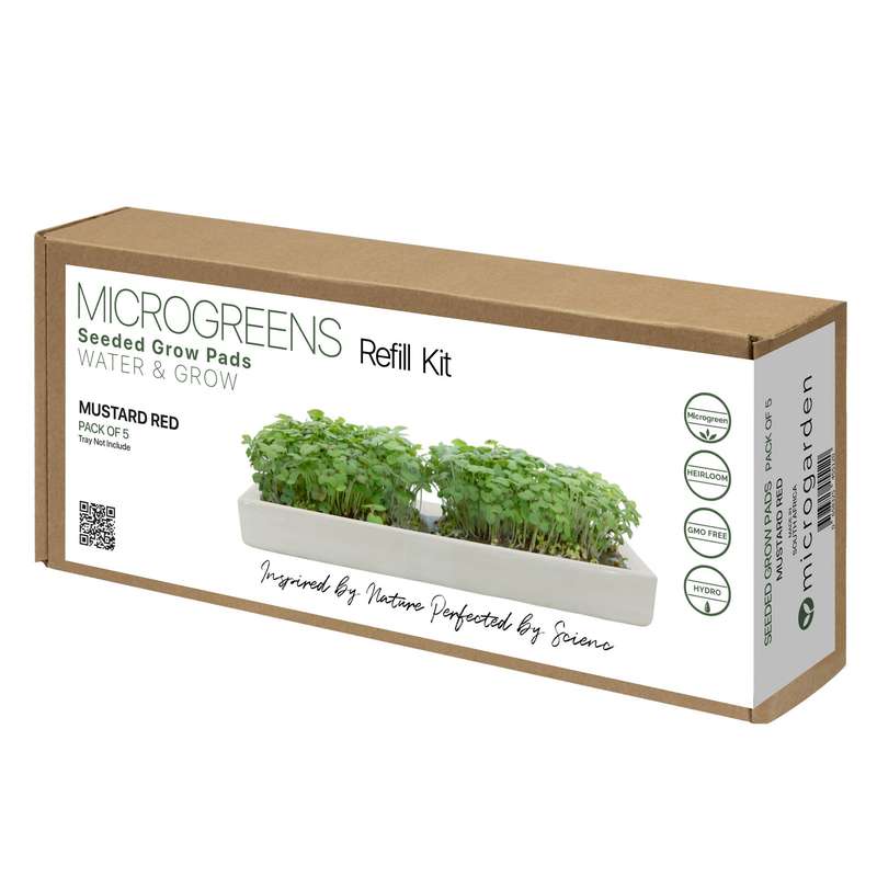 Microgreens Seeded Grow Pads - Refill - Mustard Red - Pack of 5