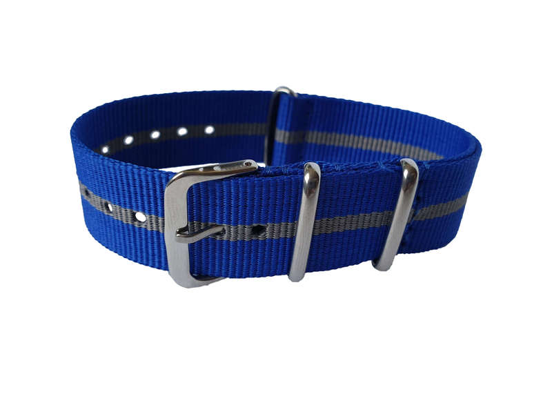 20mm Nato Watch Strap Blue/Grey