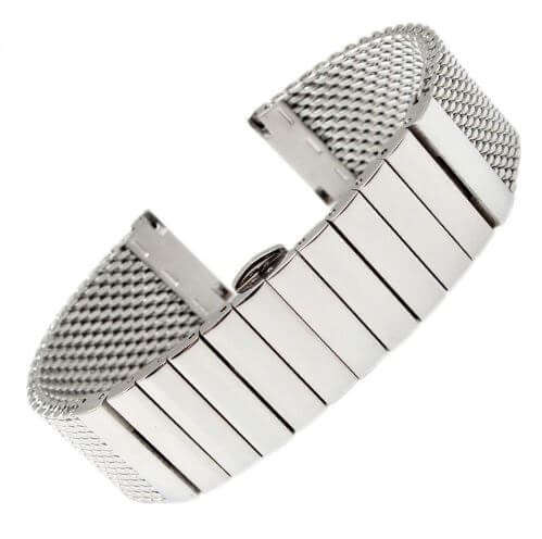 24mm Stainless Steel Shark Mesh Bracelet