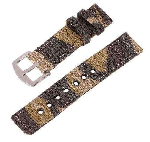 22mm Canvas Watch Strap Desert Storm Camo