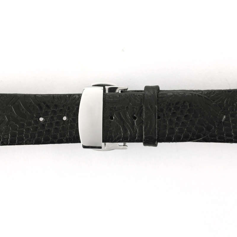 Deployant Clasp/Buckle with Double Push Button Release (Black)