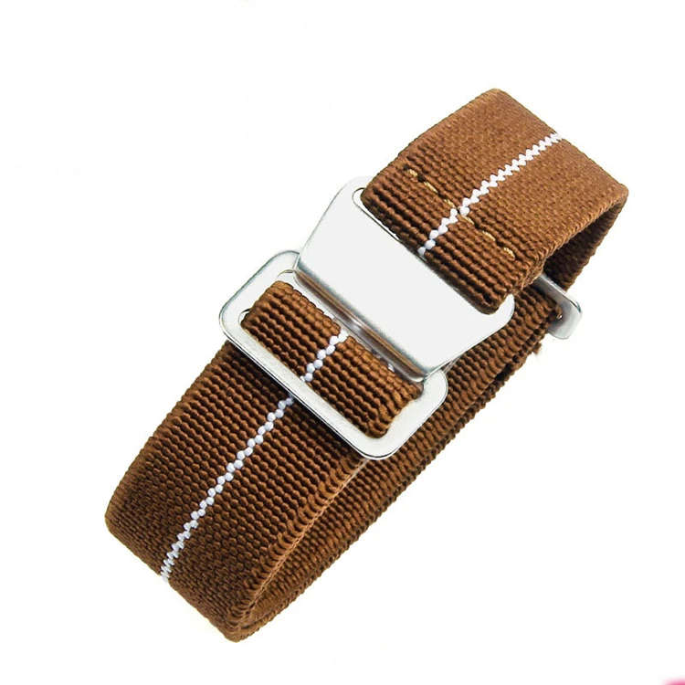 22mm Paratrooper Watch Strap Brown/White