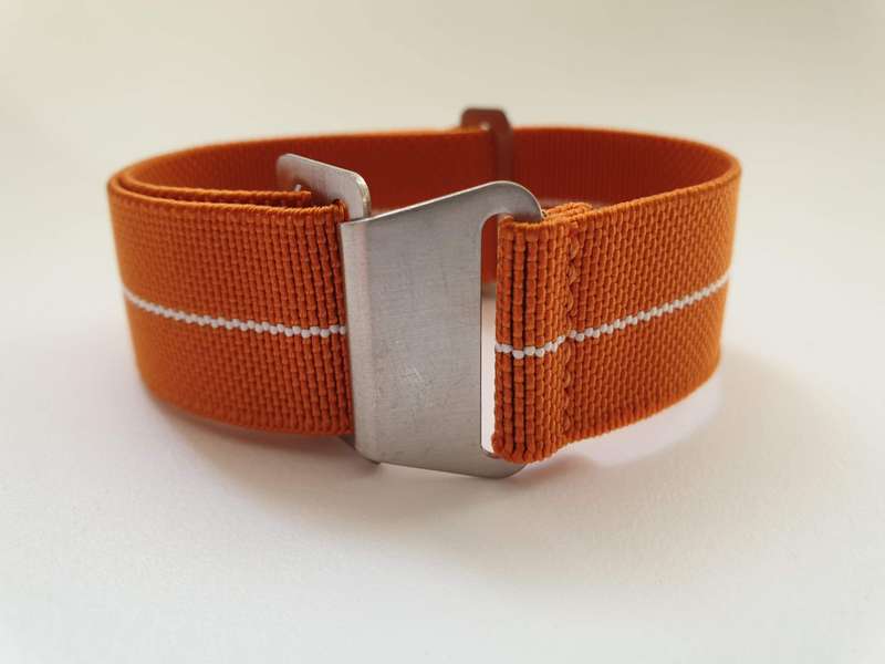 22mm Paratrooper Watch Strap Orange/White