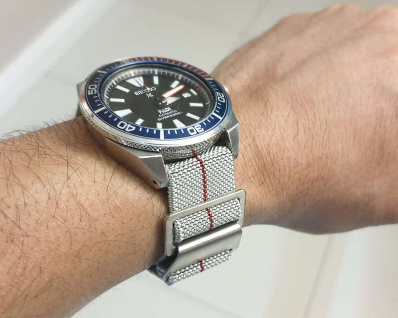 20mm Paratrooper Watch Strap Grey/Red