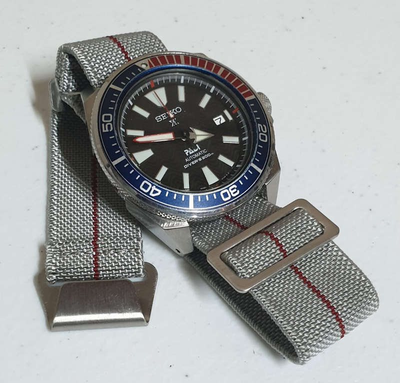 20mm Paratrooper Watch Strap Grey/Red