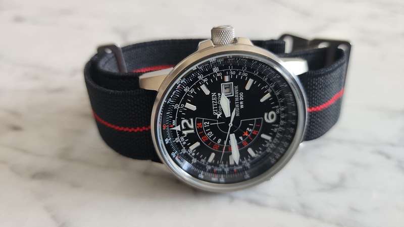 20mm Paratrooper Watch Strap Black/Red