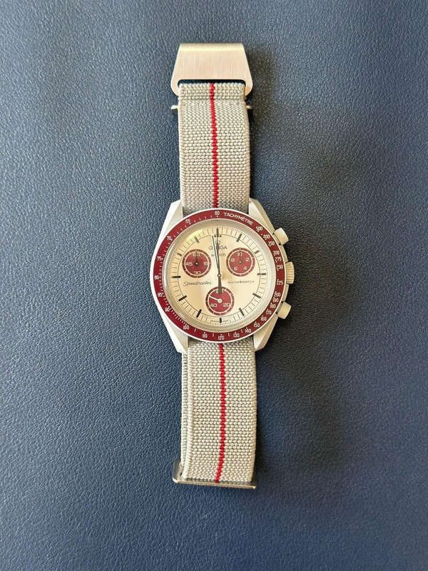 20mm Paratrooper Watch Strap Grey/Red