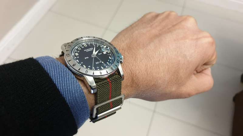 18mm Paratrooper Watch Strap Khaki/Red