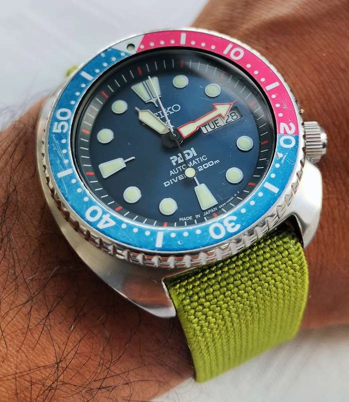 22mm Single Pass Elastic Nato Watch Strap Green