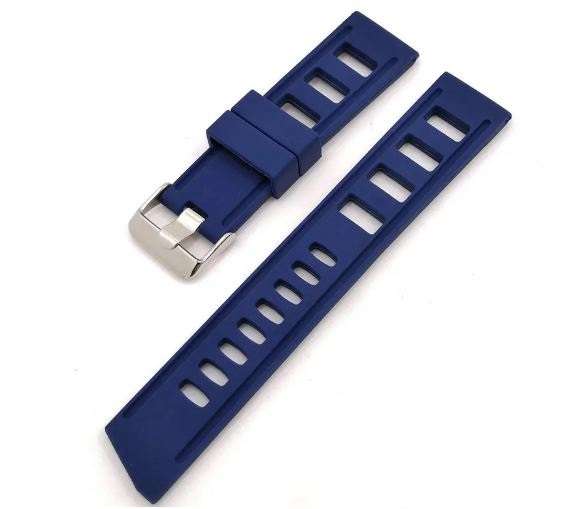 20mm Breathable Silicone Strap Navy Blue