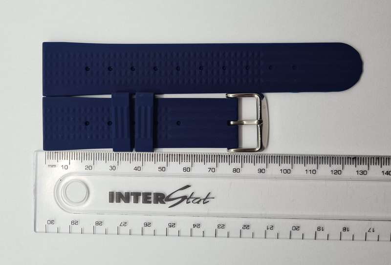 22mm Silicone Waffle Strap Navy Blue