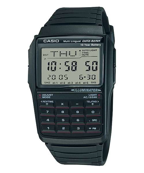 Casio Data Bank DBC-32-1ADF Calculator Watch